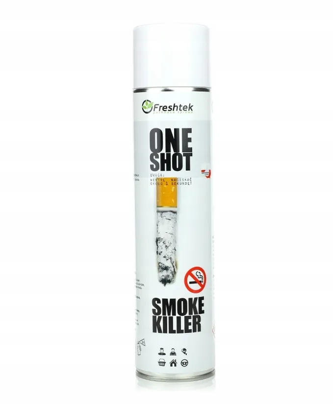 Freshtec One Shot Smoke Killer Odour Eliminator| Sigarettrøyk Luktfjerner Spray - 600 ml – bilde 4