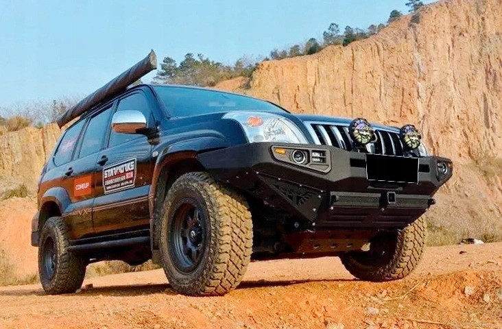 Frontfanger aluminium Toyota Land Cruiser J120 2003–2009 │ Offroad Snakeman 4WD - med vinsjplate