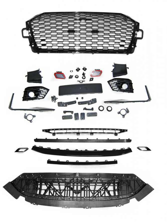 Frontfanger Audi A4 B9 2015 - 2019 | RS4 Design Glossy Black PDC – bilde 3