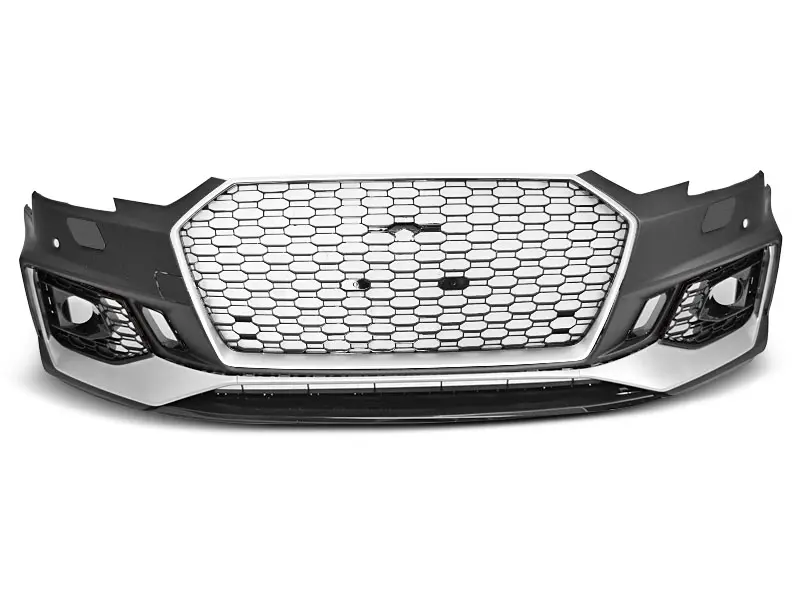 Frontfanger Audi A4 B9 2015 - 2019 | RS4 Design Silver Black PDC – bilde 4