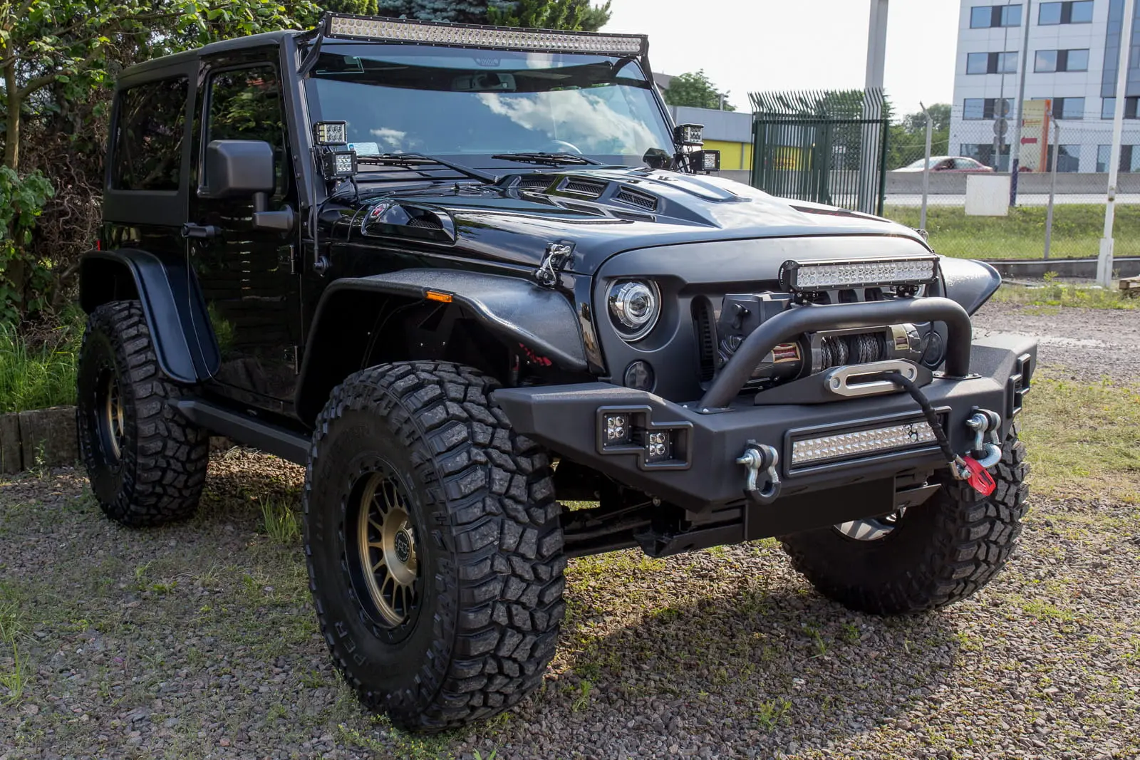 Frontfanger Jeep Wrangler JK 2006 - 2018 | LP California med LED – bilde 2