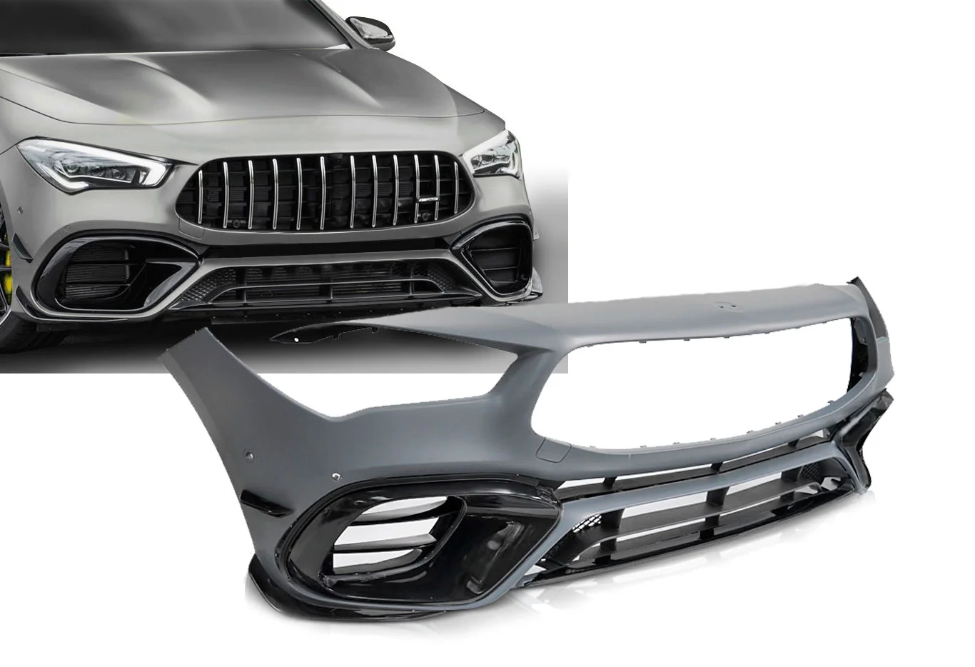 Frontfanger Mercedes-Benz CLA (W118) 2019 - 2023 | Sport Design Svart