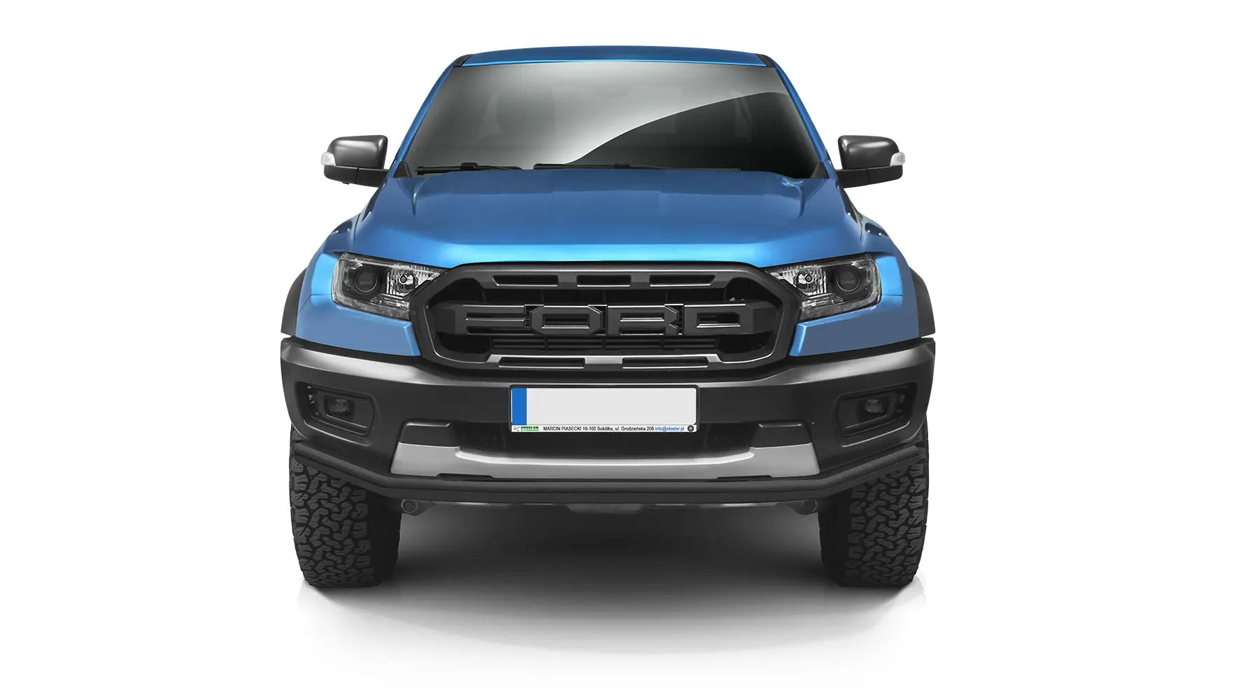 Frontfangerbeskytter rør nedre Ford Ranger Raptor 2018 - 2022 │ Black Edition