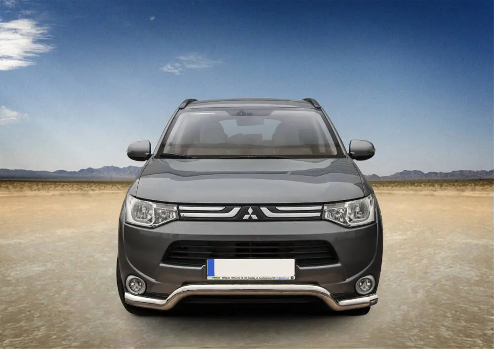 Frontfangerbeskytter rør nedre Mitsubishi Outlander III 2012 - 2015 │ Chrome – bilde 2