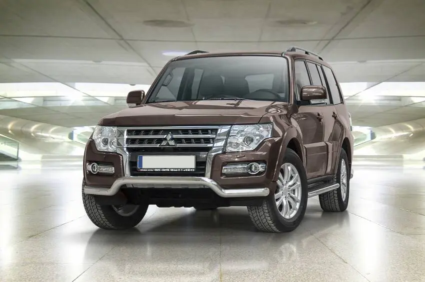 Frontfangerbeskytter rør nedre Mitsubishi Pajero IV Facelift 2015 - 2021 – bilde 2