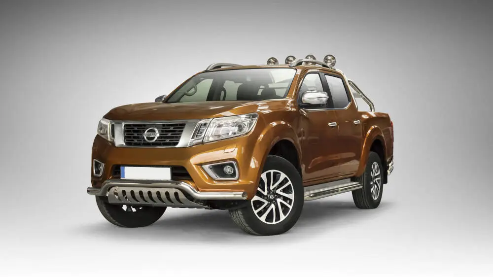 Frontfangerbeskytter rør nedre Nissan Navara IV (NP300) 2015 - 2022 | med underseksjonsplate