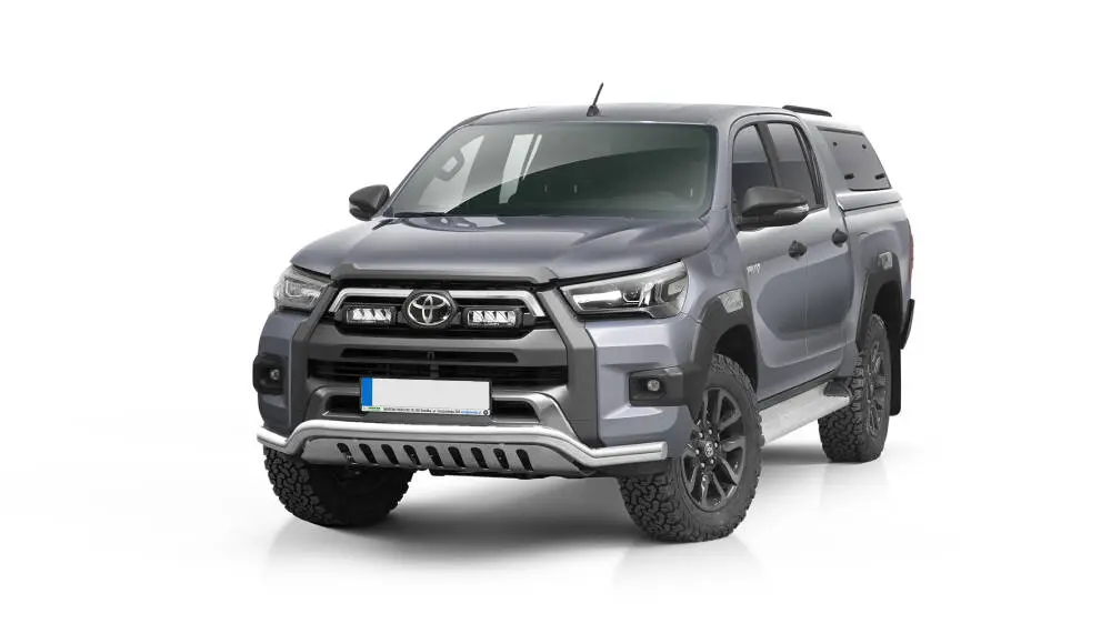 Frontfangerbeskytter rør nedre Toyota Hilux Invincible VIII (facelift) 2021-> med underseksjonsplate