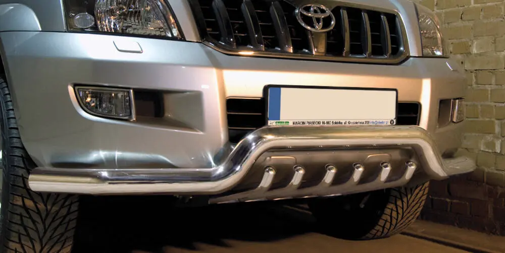 Frontfangerbeskytter rør nedre Toyota Land Cruiser 120 2002 - 2009 med underseksjonsgrill – bilde 2