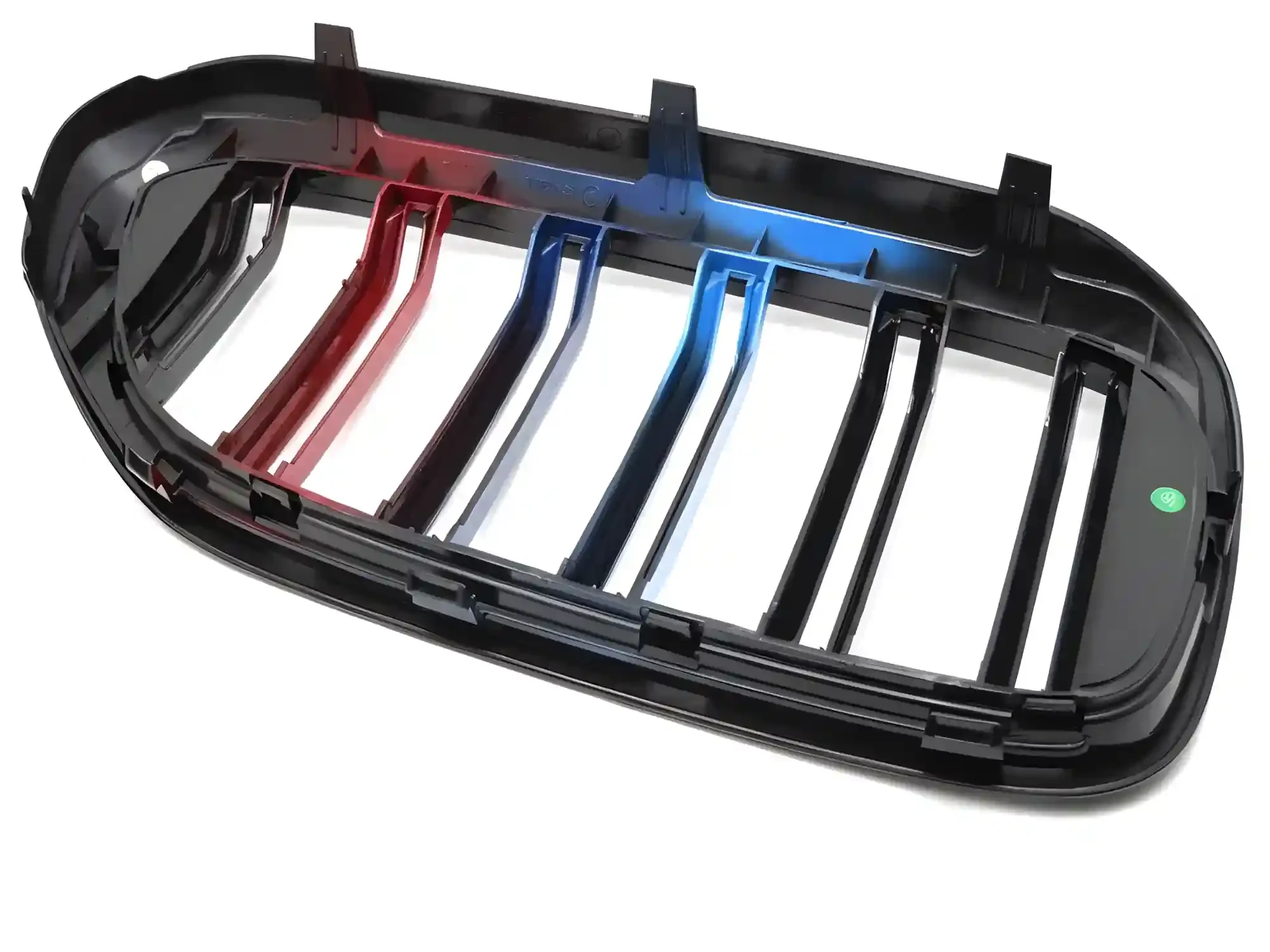 Frontgrill nyre BMW 5  (G30/G31) 2017 - 2020 │ dobbel lamell, svart blank med m-striper – bilde 5