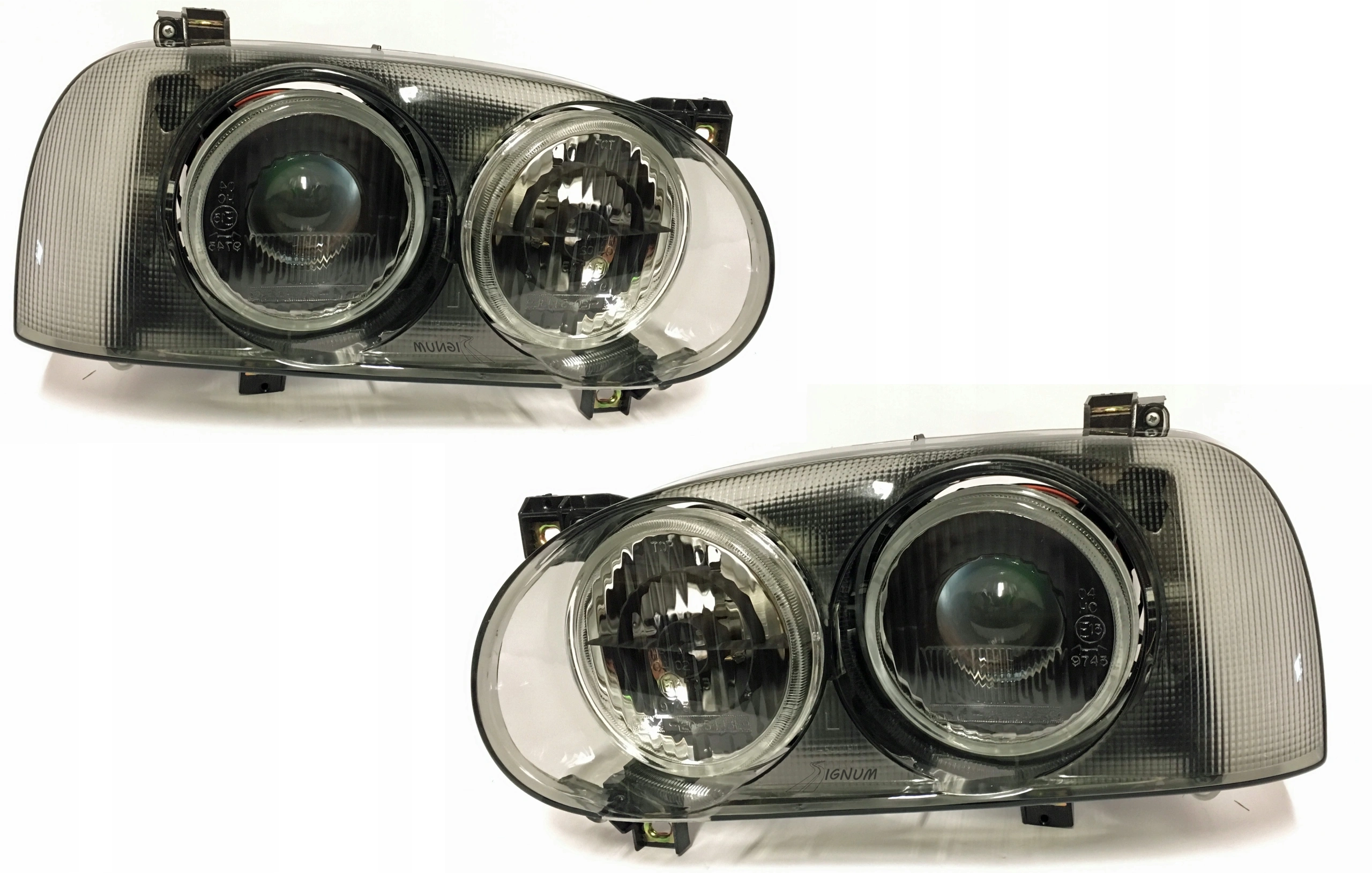 Frontlykt sett VW Golf III 1991 - 1993 │ Headlight Set Smoked Black - sett 2 stk.