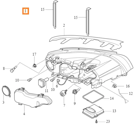 Frontlykt xenon Volvo S80 / V70 / XC70 2007-2013 │ Genuine® høyre side – bilde 3
