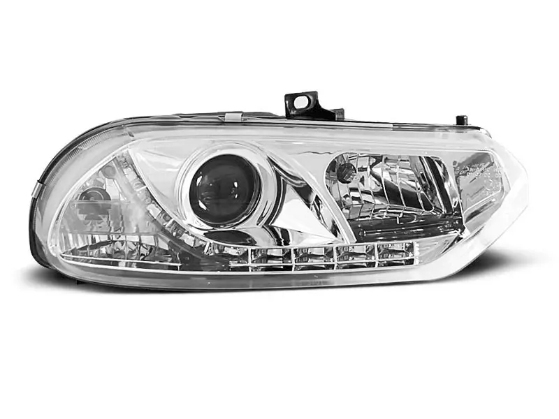 Frontlykter ALFA ROMEO 156 1997-2003 HEADLIGHTS ANGEL EYES CHROME – bilde 2