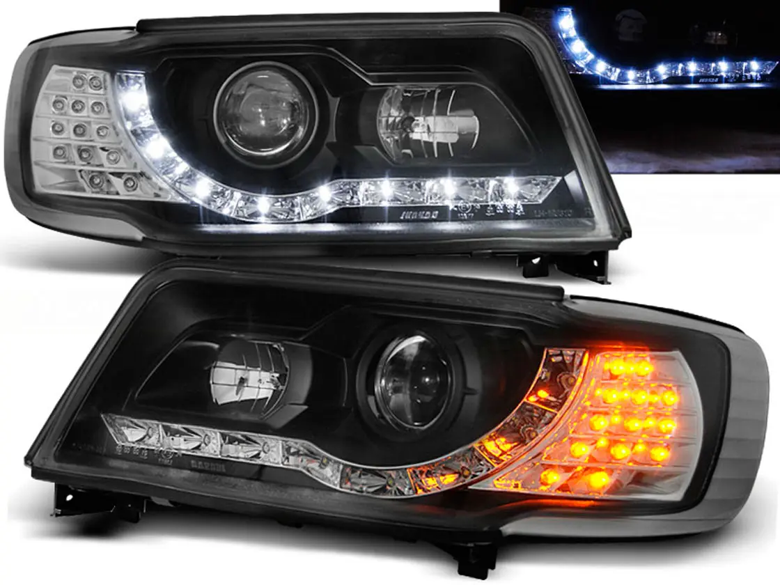 Frontlykter AUDI 100 (C4) 1990-1994 DAYLIGHT BLACK