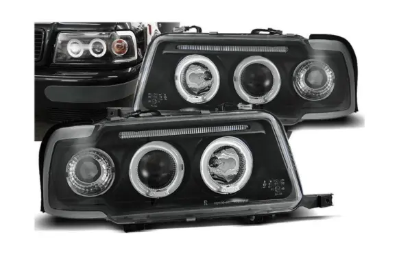 Frontlykter AUDI 80 (B4) 1991-1996 ANGEL EYES BLACK