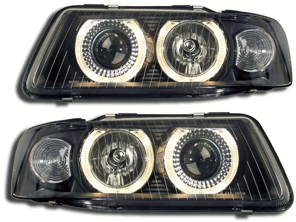 Frontlykter AUDI A3 2000-2003 ANGEL EYES BLACK