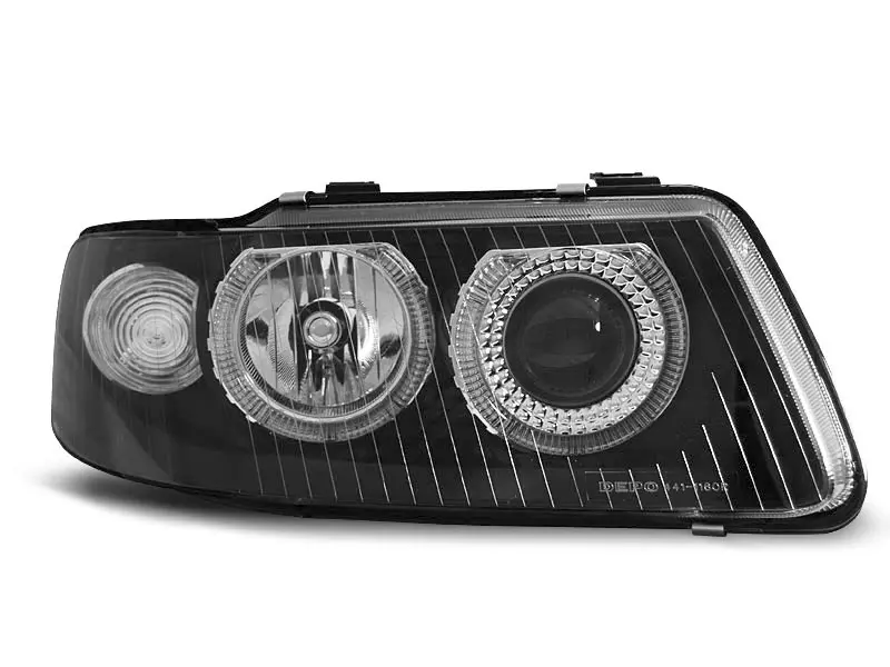 Frontlykter AUDI A3 2000-2003 ANGEL EYES BLACK – bilde 2