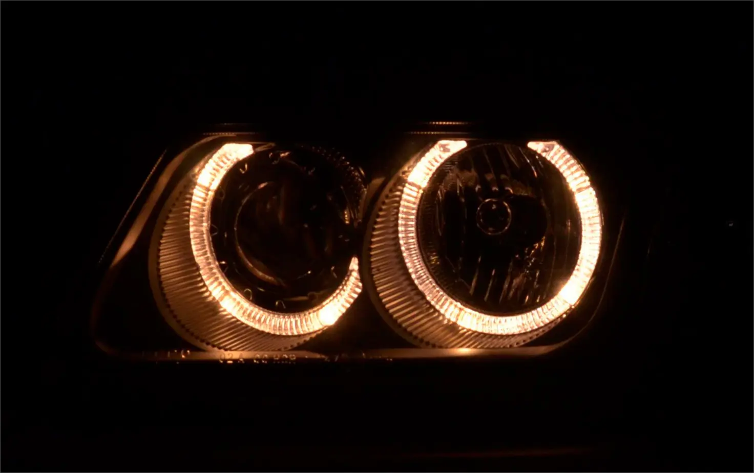Frontlykter AUDI A3 (8L) 1996-2000 ANGEL EYES BLACK