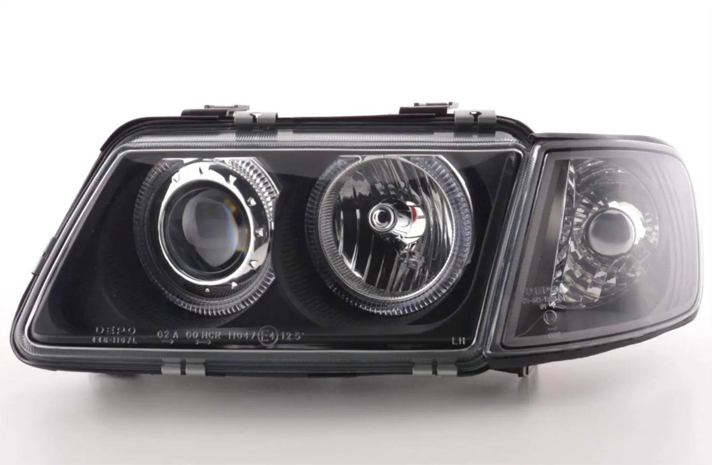 Frontlykter AUDI A3 (8L) 1996-2000 ANGEL EYES BLACK – bilde 4