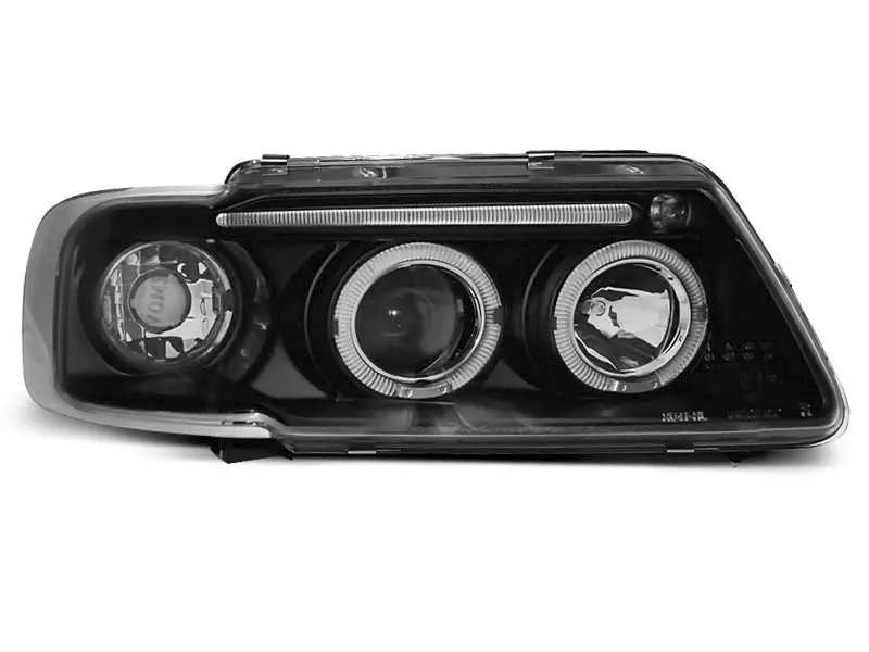 Frontlykter AUDI A3 (8L) 1996-2000 ANGEL EYES BLACK – bilde 2