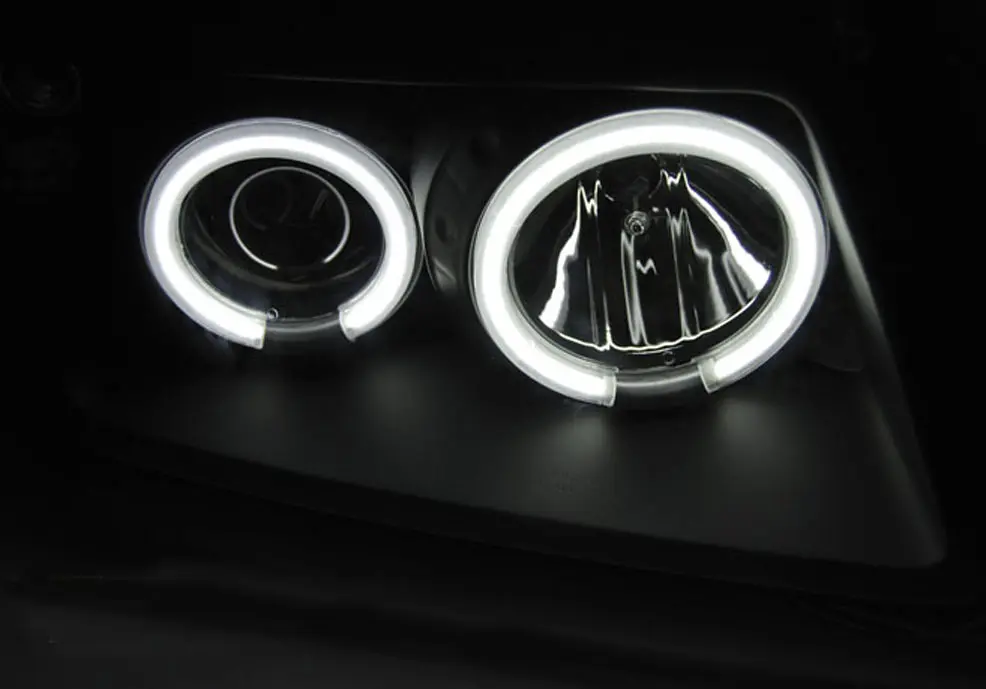 Frontlykter AUDI A3 (8L) 1996-2000 ANGEL EYES CCFL BLACK – bilde 2