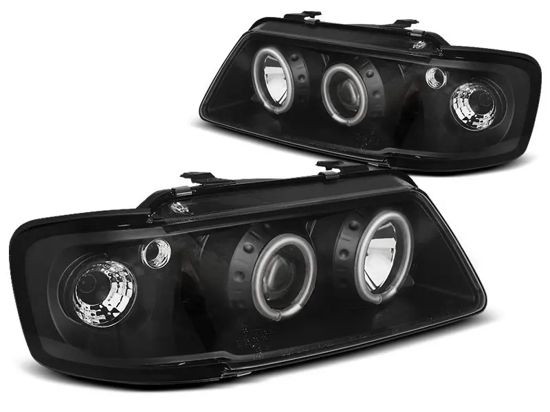 Frontlykter AUDI A3 (8L) 1996-2000 ANGEL EYES CCFL BLACK – bilde 6