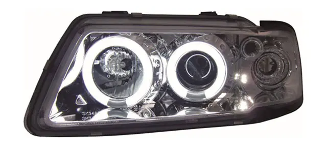 Frontlykter AUDI A3 (8L) 1996-2000 ANGEL EYES CCFL CHROME Image 1