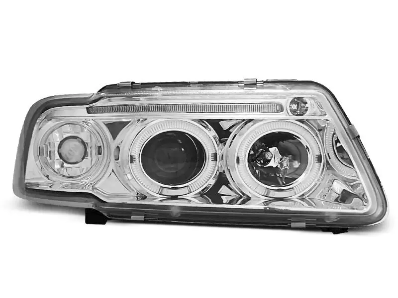 Frontlykter AUDI A3 (8L) 1996-2000 ANGEL EYES CHROME – bilde 2