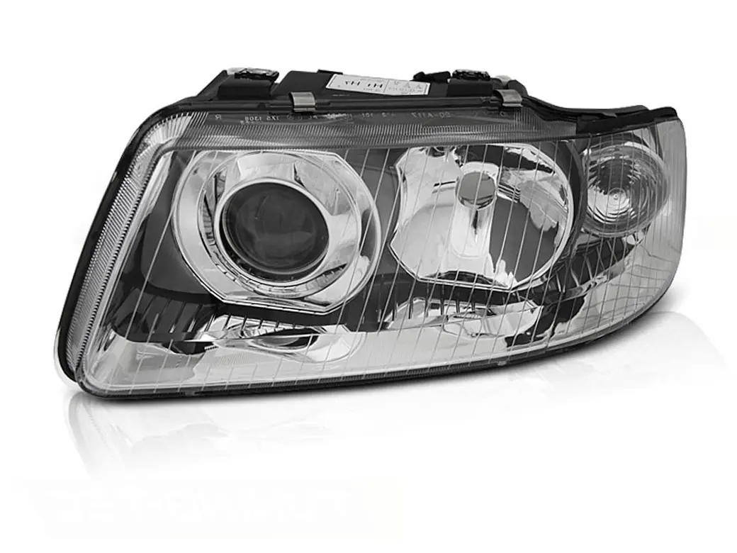 Frontlykter AUDI A3 (8L) 2000-2003 CHROME LEFT SIDE TYC