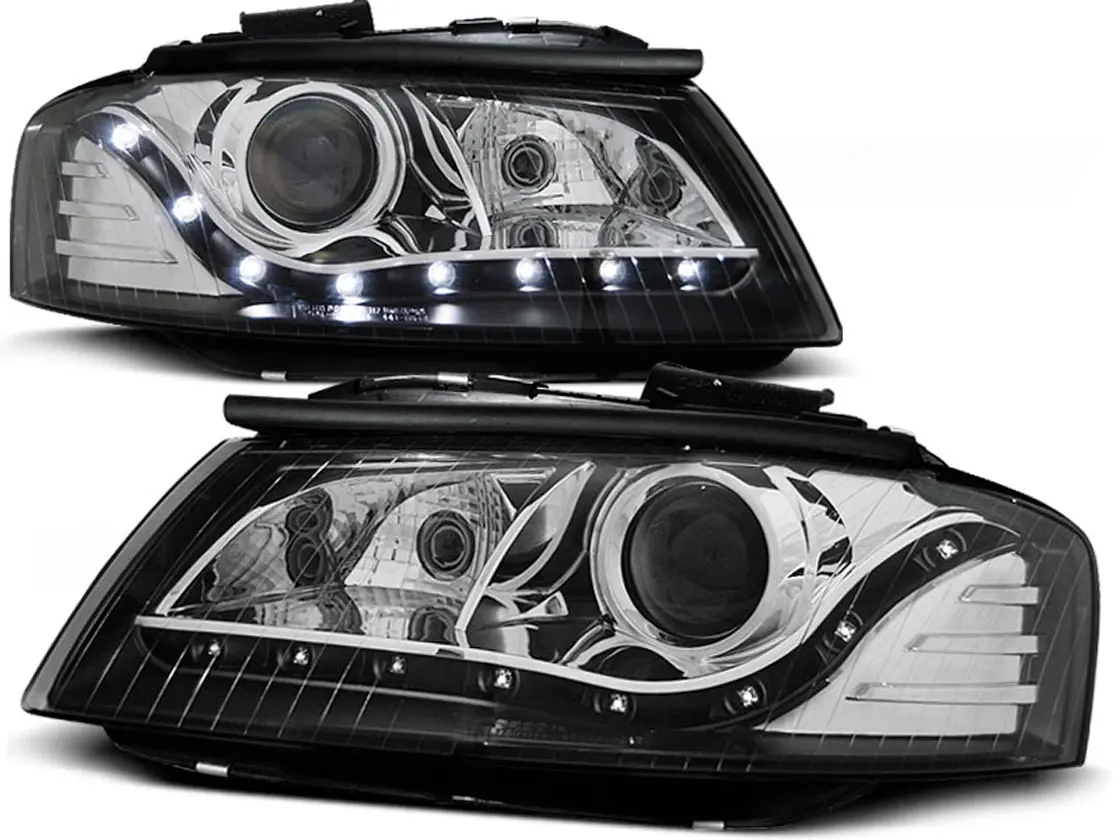 Frontlykter AUDI A3 (8P) 2003-2008 DAYLIGHT BLACK