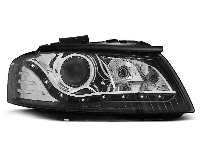 Frontlykter AUDI A3 (8P) 2003-2008 DAYLIGHT BLACK – bilde 3
