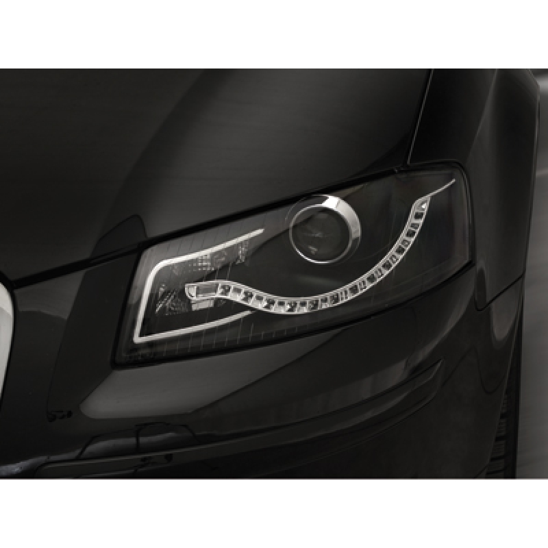Frontlykter Audi A3 8P 2003 - 2008 │ DAYLIGHT BLACK – bilde 4
