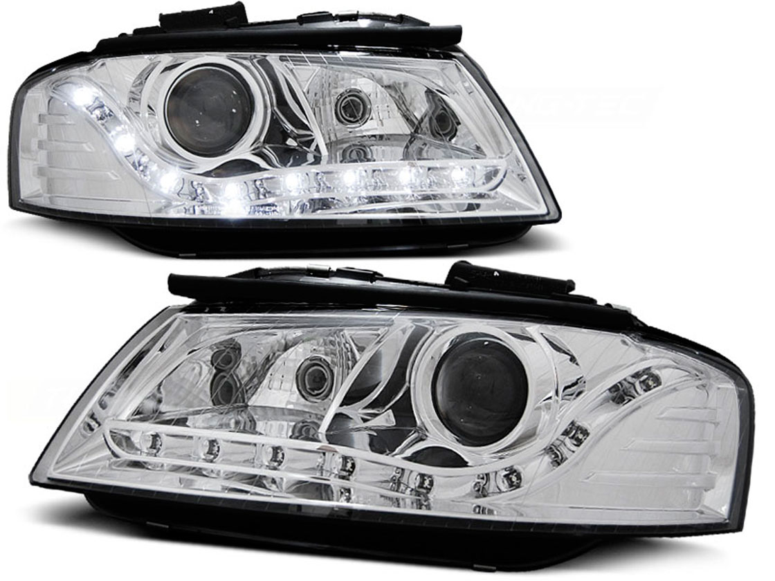 Frontlykter AUDI A3 (8P) 2003-2008 DAYLIGHT CHROME