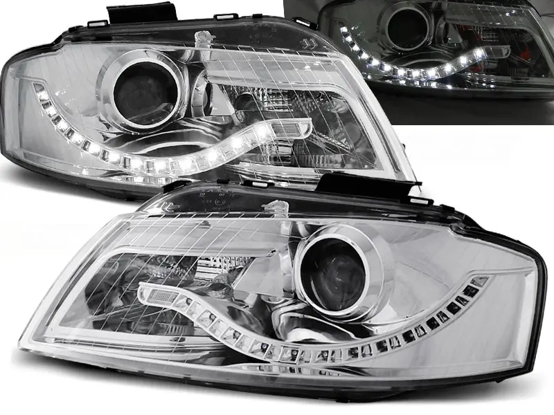 Frontlykter AUDI A3 (8P) 2003-2008 DAYLIGHT CHROME