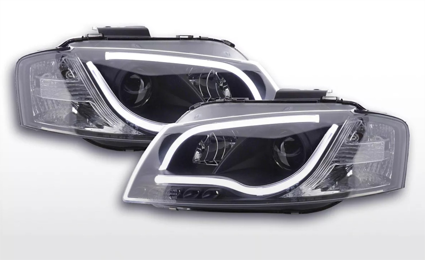 Frontlykter AUDI A3 (8P) 2003-2008 TUBE LIGHT BLACK – bilde 2