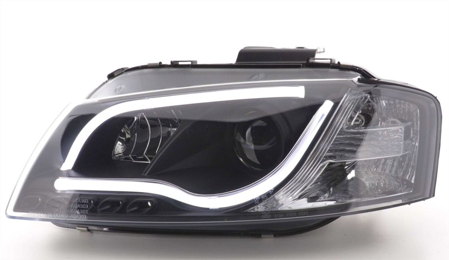 Frontlykter AUDI A3 (8P) 2003-2008 TUBE LIGHT BLACK – bilde 3