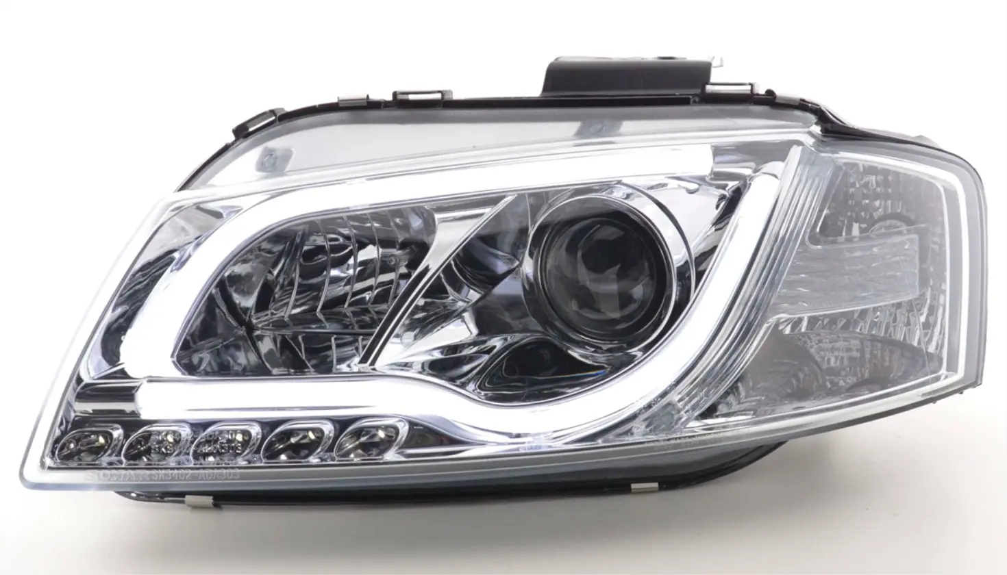 Frontlykter AUDI A3 (8P) 2003-2008 TUBE LIGHT CHROME – bilde 4