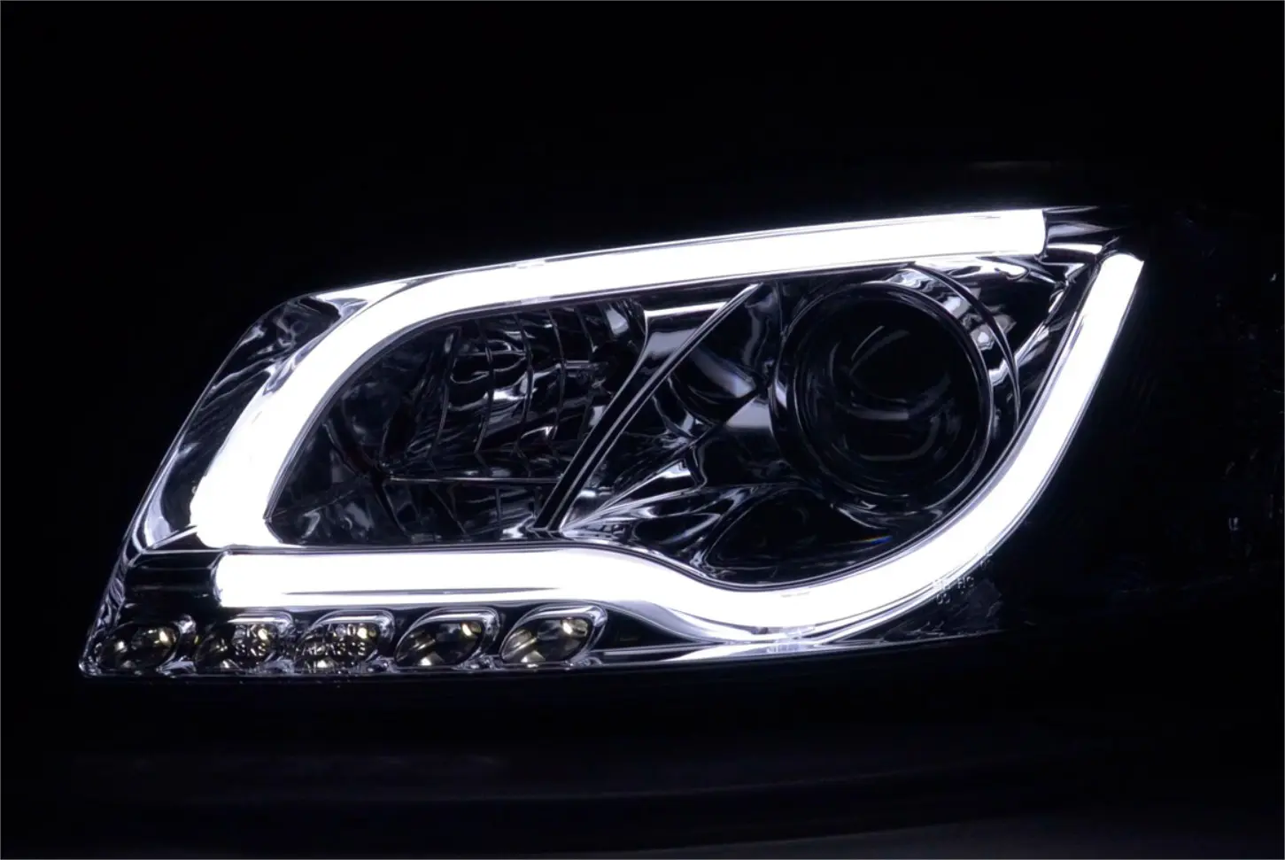 Frontlykter AUDI A3 (8P) 2003-2008 TUBE LIGHT CHROME – bilde 5