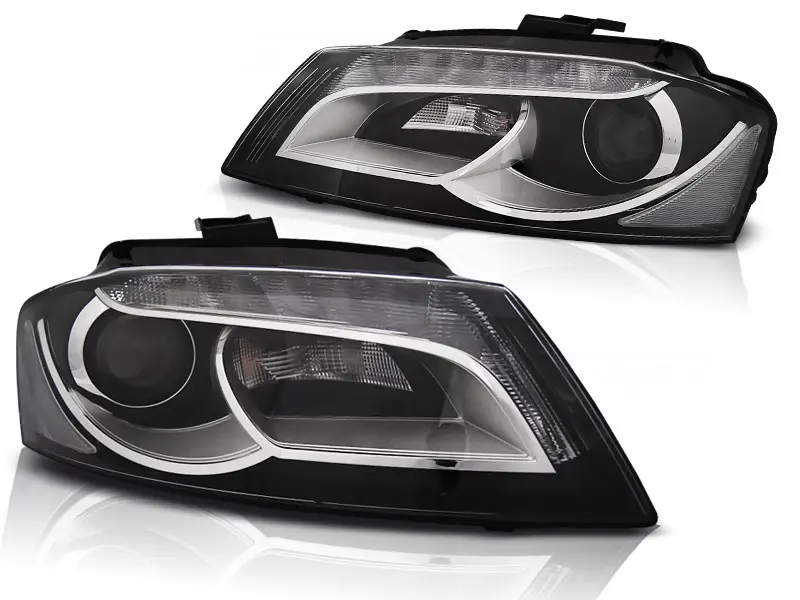 Frontlykter AUDI A3 (8P) 2008-2012 BLACK TRU DRL – bilde 5