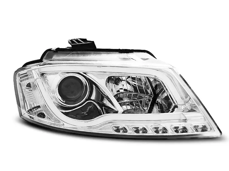 Frontlykter AUDI A3 (8P) 2008-2012 CHROME TUBE LIGHT TRU DRL – bilde 2