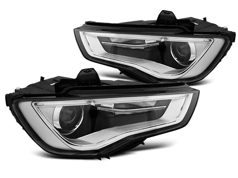 Frontlykter AUDI A3 (8V) 2012-2016 TUBE LIGHT BLACK LED – bilde 3
