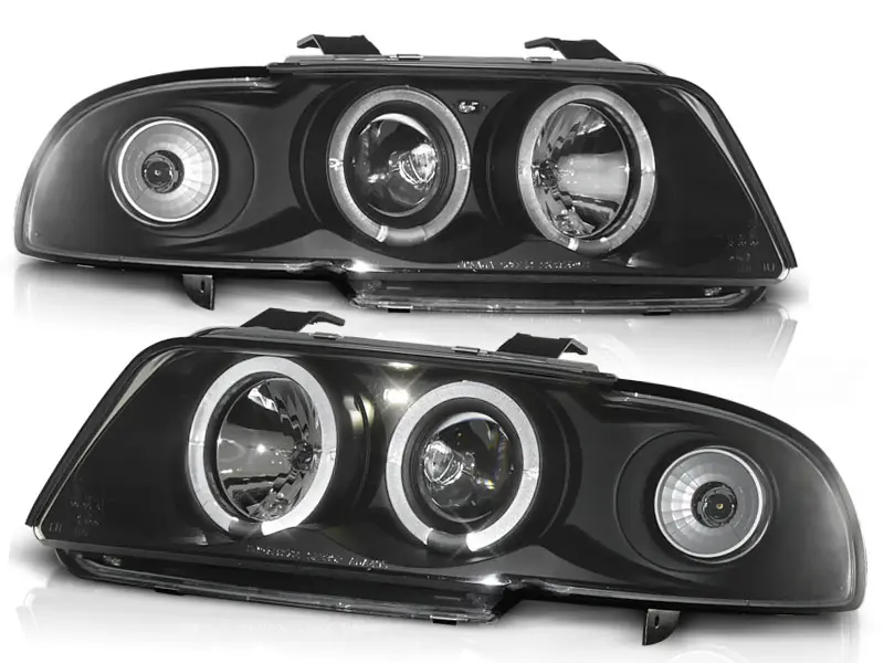 Frontlykter AUDI A4 1994-1998 ANGEL EYES BLACK