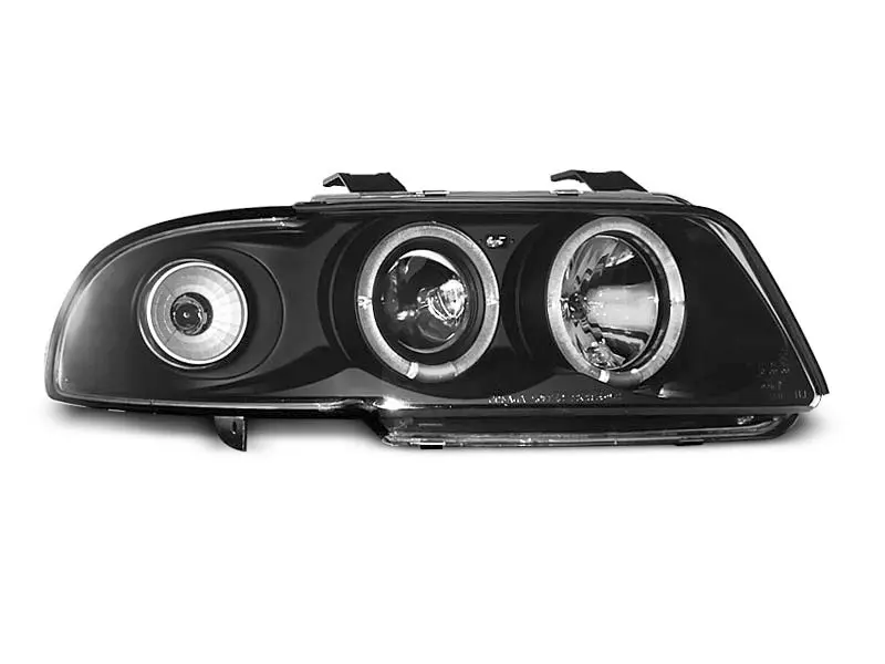Frontlykter AUDI A4 1994-1998 ANGEL EYES BLACK – bilde 3