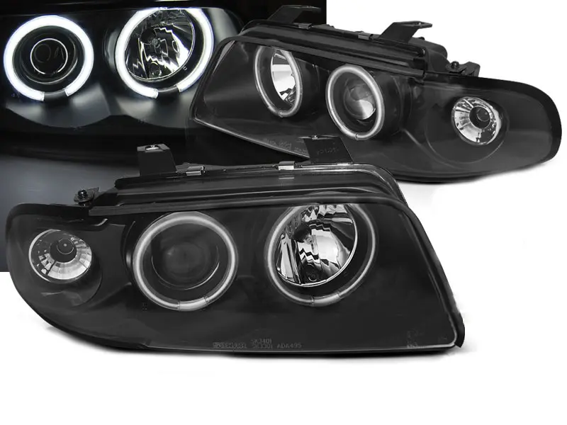 Frontlykter AUDI A4 1994-1998 ANGEL EYES CCFL BLACK – bilde 2