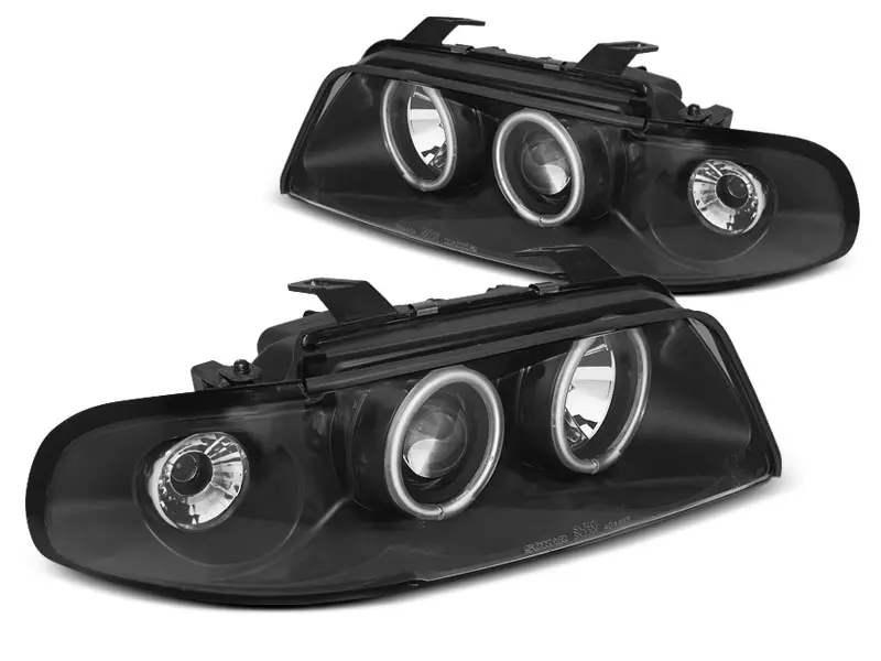 Frontlykter AUDI A4 1994-1998 ANGEL EYES CCFL BLACK – bilde 3