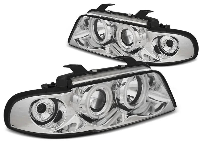 Frontlykter AUDI A4 1994-1998 ANGEL EYES CCFL CHROME – bilde 5