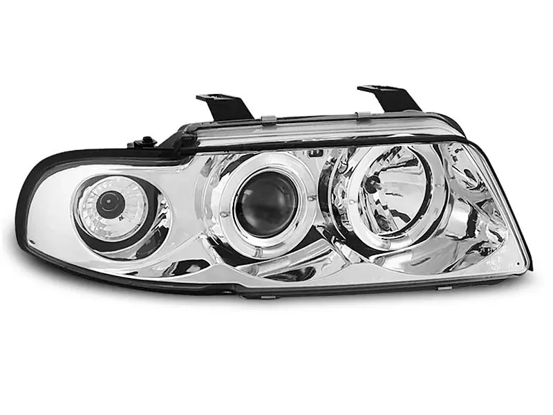 Frontlykter AUDI A4 1994-1998 ANGEL EYES CHROME – bilde 2