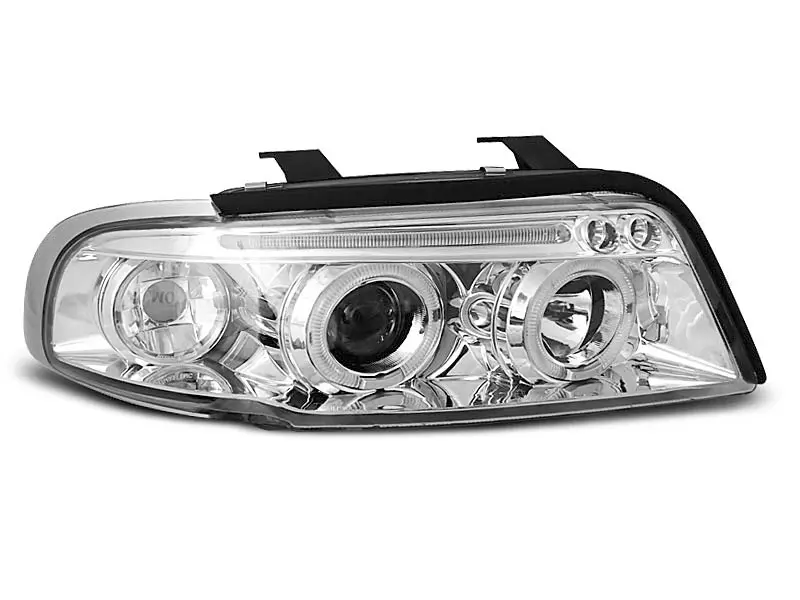 Frontlykter AUDI A4 1994-1998 ANGEL EYES CHROME – bilde 2