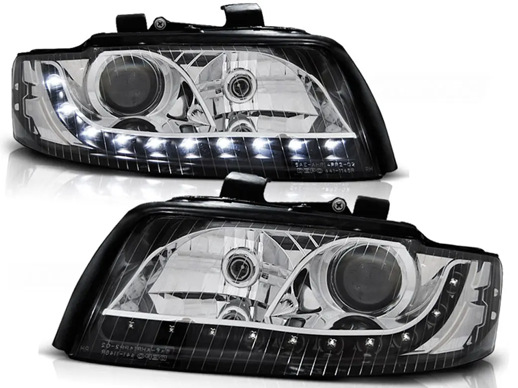 Frontlykter AUDI A4 2000-2004 DAYLIGHT BLACK