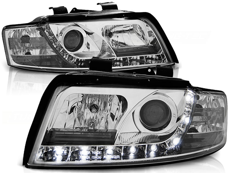 Frontlykter AUDI A4 2000-2004 DAYLIGHT CHROME