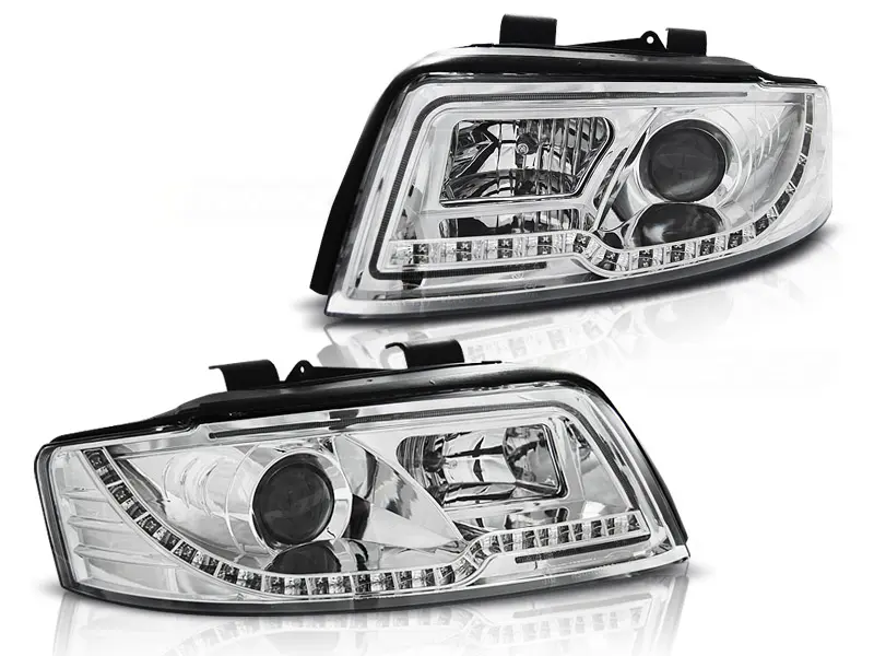 Frontlykter AUDI A4 2000-2004 LED TUBE LIGHT CHROME – bilde 4